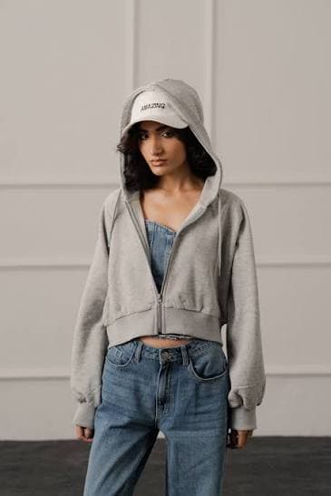 Grey zip hoodie