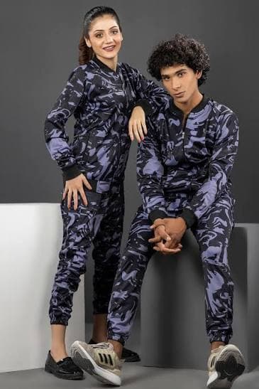 Bomber jacket, worn by two models
